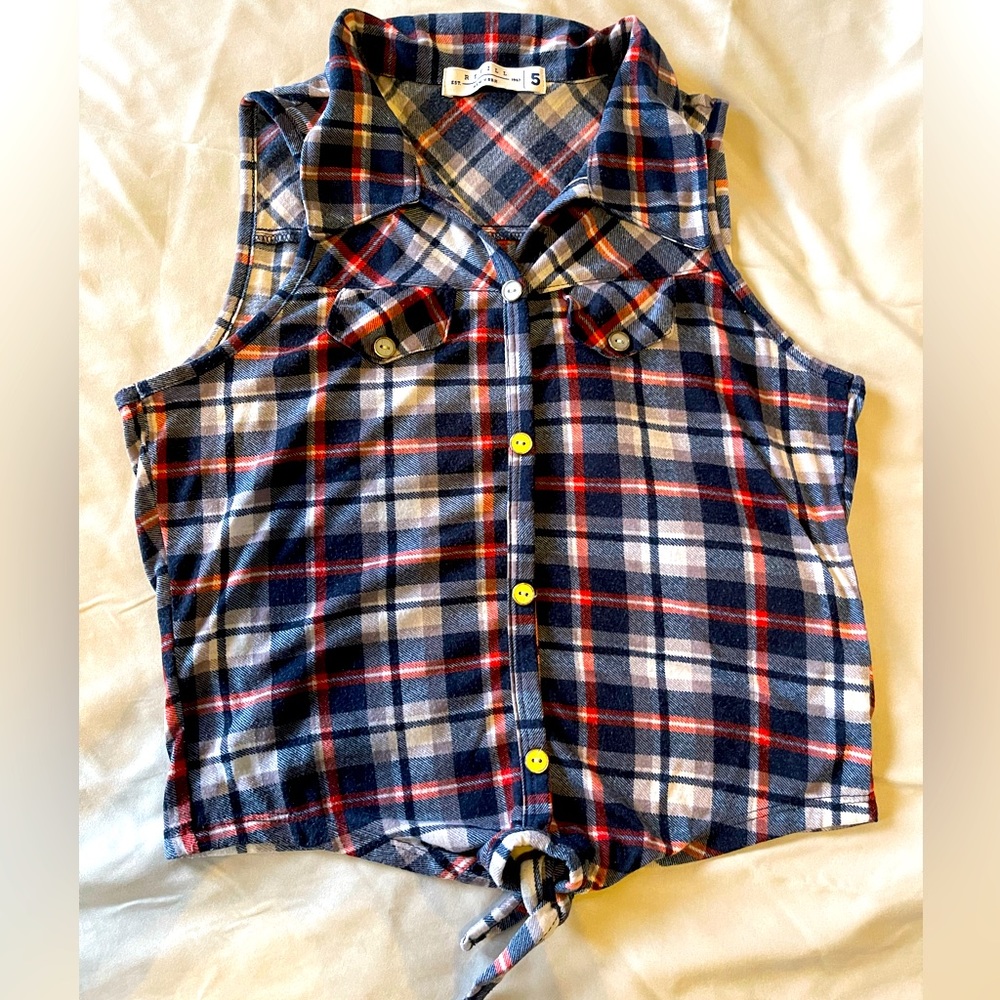 Girls plaid tank top